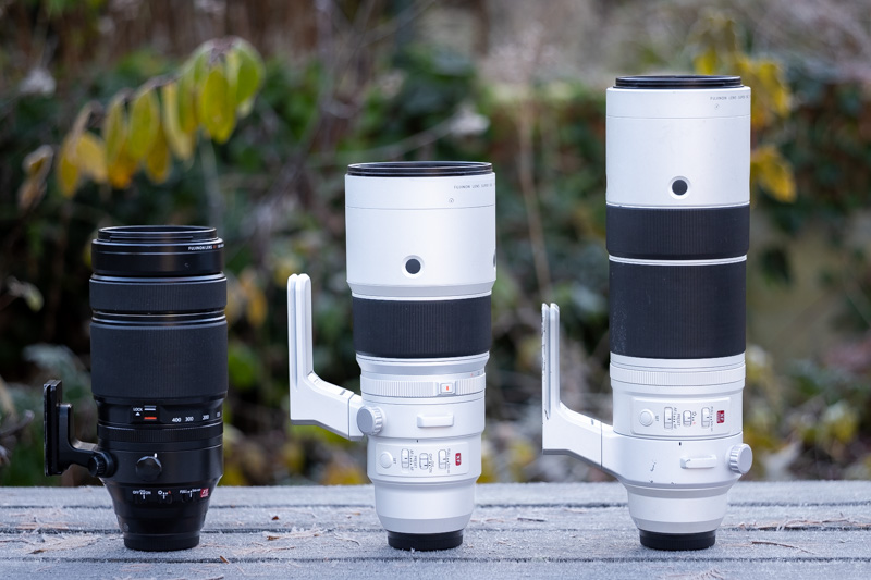 Vergelijk XF 500mm met 100-400mm en 150-600mm.